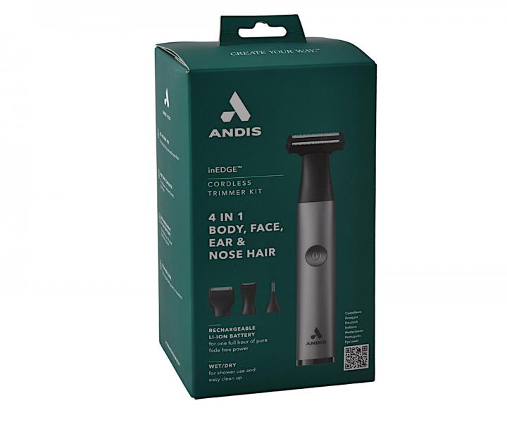 Multifunkční zastřihovač Andis inEdge Cordless Trimmer Kit 560584 - šedý