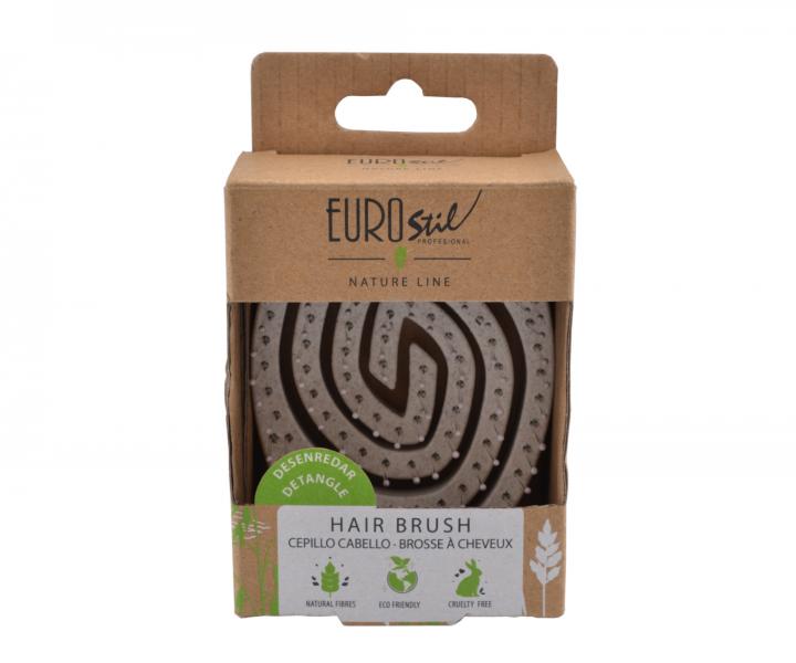 Ekologický kartáč na rozčesávání vlasů Eurostil Profesional Nature Line - béžový