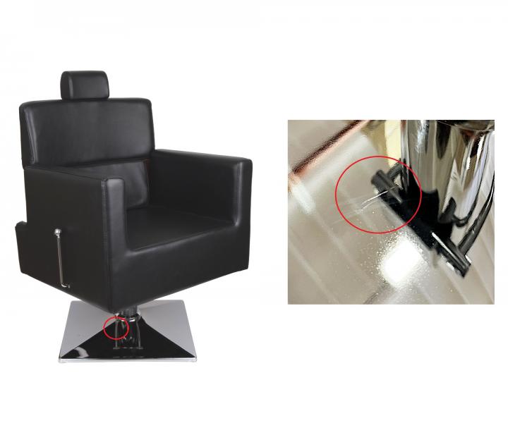 Kadeřnické barber křeslo Detail Larry - černé (68) - II. jakost - oděrky na podstavci
