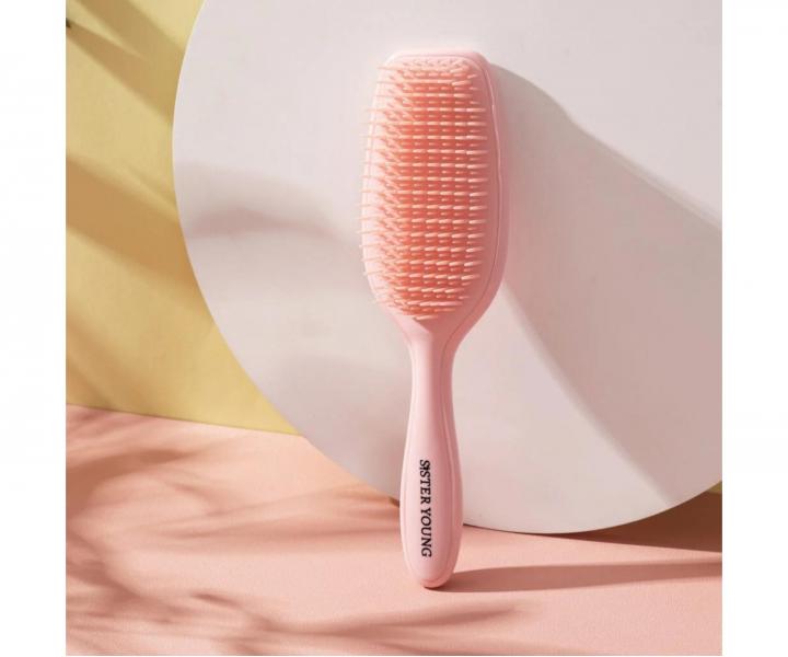 Kart�� na roz�es�v�n� vlas� Sister Young Ayla Hair Brush - sv�tle r��ov�