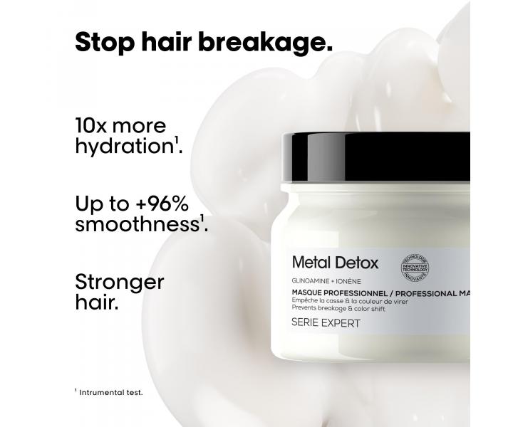 Maska pro barven� a po�kozen� vlasy Lor�al Professionnel Serie Expert Metal Detox - 150 ml