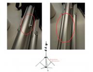 Teleskopick� stojan na cvi�nou hlavu Sibel - p�enosn� - II. jakost, povrchov� vady