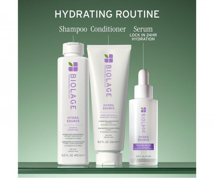 Lehk� hydrata�n� s�rum na vlasy a vlasovou poko�ku Biolage Hydra Source Moisture Method Scalp & Hair Serum - 90 ml