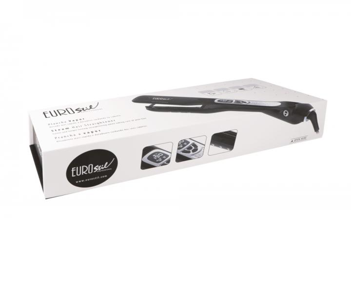 Profesionální parní žehlička na vlasy Eurostil Profesional Stream Hair Straightener 07820 - černá
