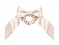 Ozdobná spirálová gumička s mašlí Invsibobble Scrunchie Slim Ballerina Bow - růžová
