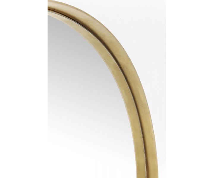 Kadeřnické zrcadlo Kare Curve Round - mosazné
