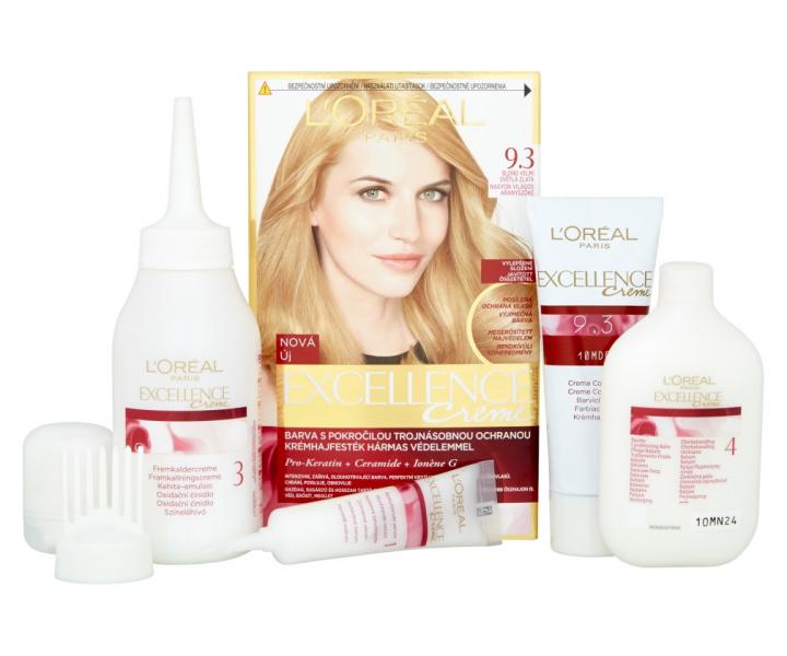 Permanentní barva Loréal Excellence 9.3 blond velmi světlá zlatá