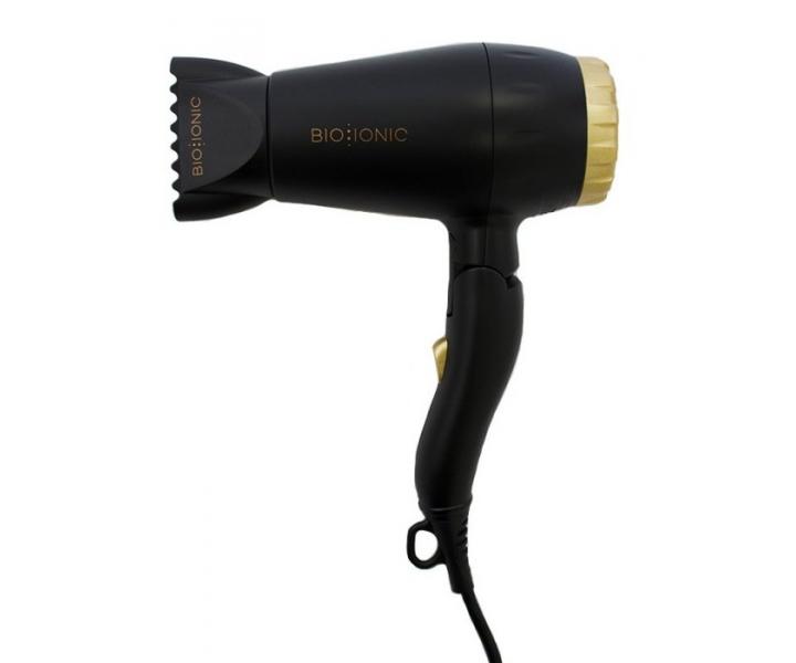 Cestovn fn na vlasy se sklopnou rukojet Bio Ionic Gold Pro Travel - 1200 W, ern