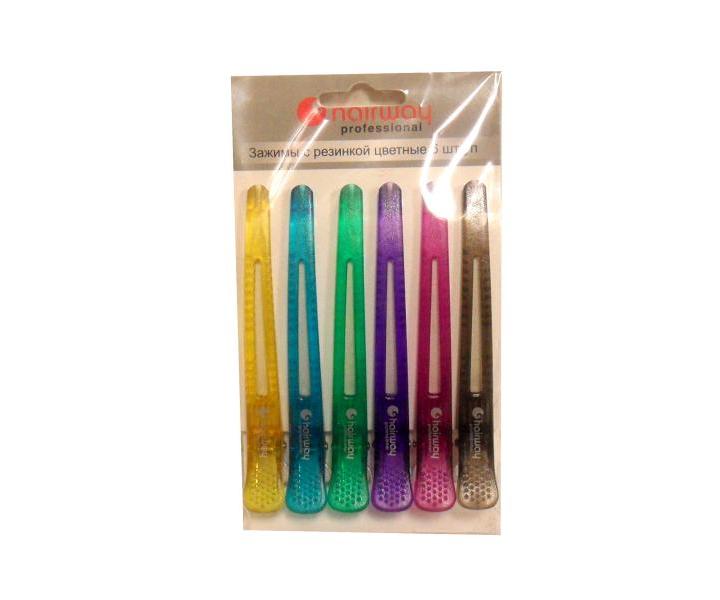 Klipsy do vlasů Hairway 11 cm - 6 ks barevné