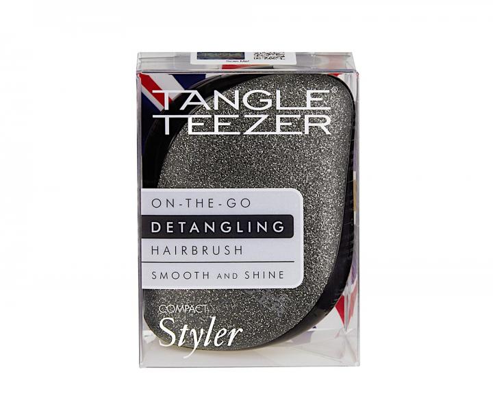 Kartáč na rozčesávání vlasů Tangle Teezer Compact Black Sparkle - černý se třpytkami