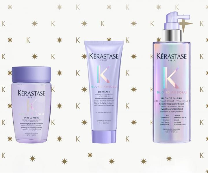 D�rkov� sada pro hydrataci a rozjasn�n� blond vlas� K�rastase Blond Absolu Set