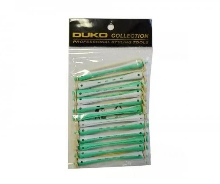 Plastov� nat��ky na trvalou Duko 1161 - pr. 6 mm, 12 ks, zeleno-b�l�