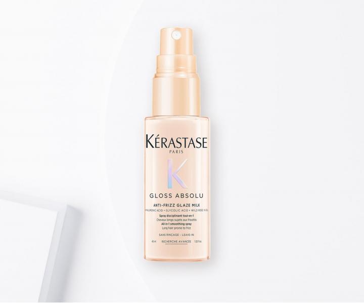 Uhlazuj�c� termoochrann� sprej pro vlasy se sklonem ke krepat�n� K�rastase Gloss Absolu Anti-Frizz Glaze Milk - 45 ml