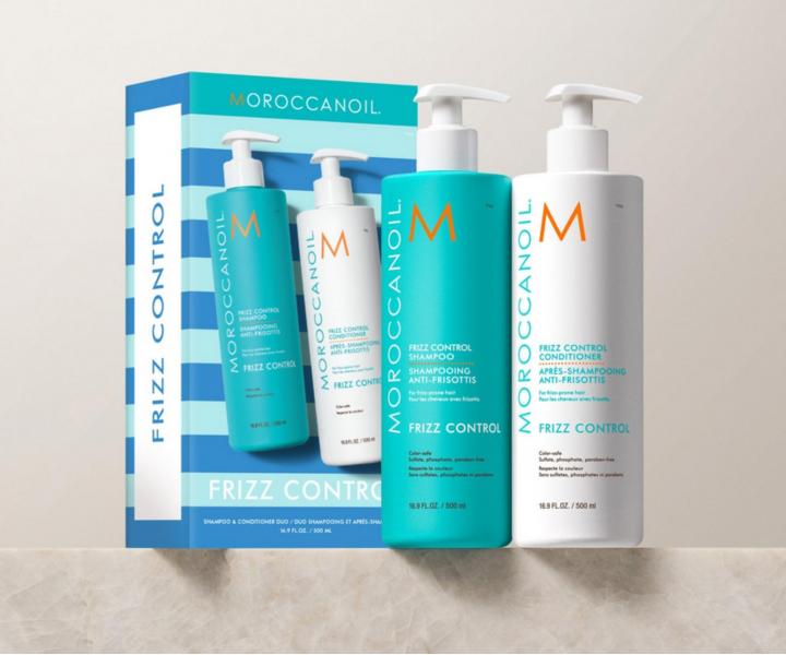 D�rkov� sada pro uhlazen� krepat�ch vlas� Moroccanoil Frizz Control Duo - 2 x 500 ml