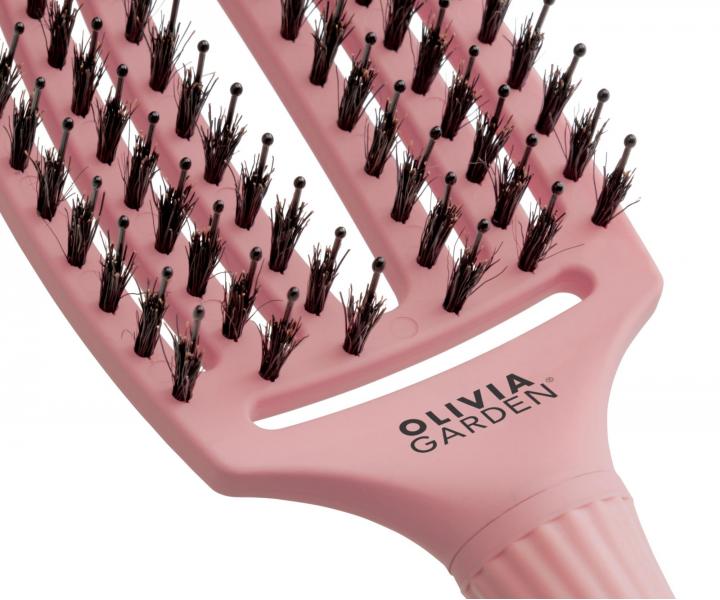 Kartáč Olivia Garden Fingerbrush Combo Medium - starorůžový