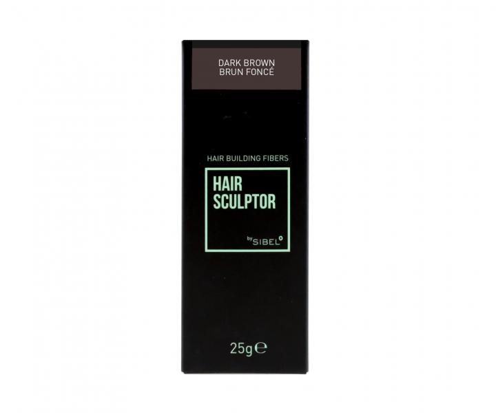 Pudr pro zakrytí řídnoucích vlasů plnitelný Sibel Hair Building Fibers - tmavě hnědá, 25g