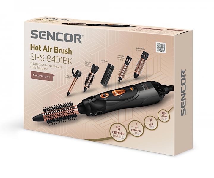 Horkovzdun kart na vlasy Sencor SHS 8401BK - 1000 W, ern