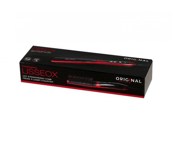 Uhlazující nahřívací hřeben na vlasy Original Best Buy Lisseox - červeno-černý
