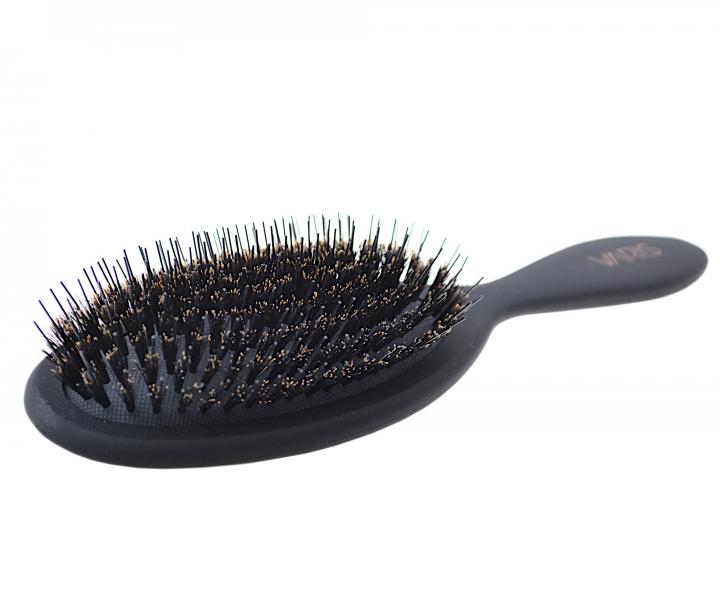 Kartáč na vlasy s kančími a nylonovými štětinami Varis Smoothing Brush - černý