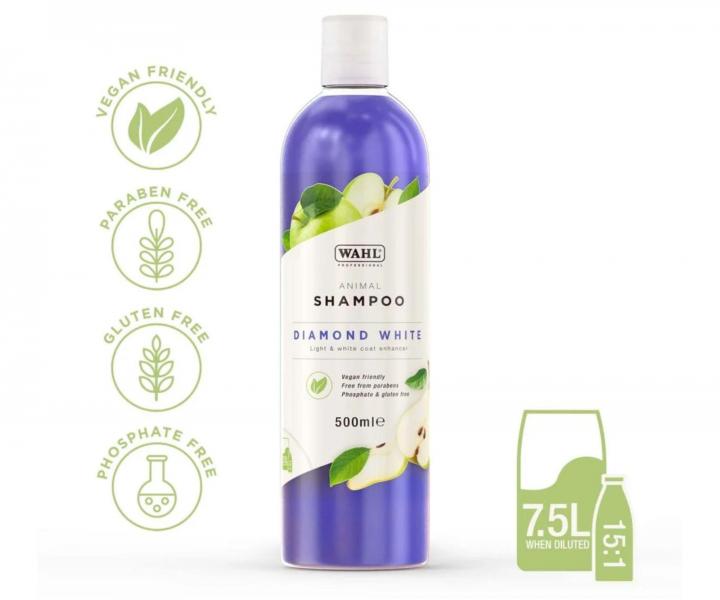 Rozjas�uj�c� �ampon pro sv�tlou zv��ec� srst Wahl Professional Animal Shampoo Diamond White - 500 ml, koncentr�t