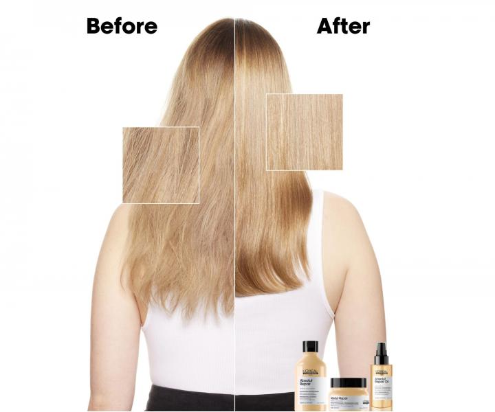 Maska pro pokozen vlasy LOral Professionnel Serie Expert Absolut Repair Golden