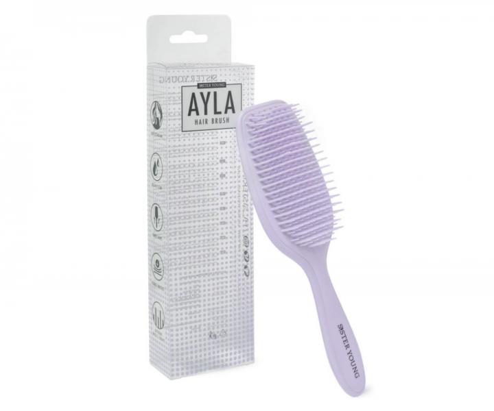 Kart�� na roz�es�v�n� vlas� Sister Young Ayla Hair Brush - fialov�