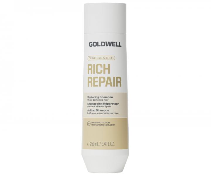 D�rkov� sada pro such� a po�kozen� vlasy Goldwell Dualsenses Rich Repair Set + kosmetick� ta�ti�ka zdarma