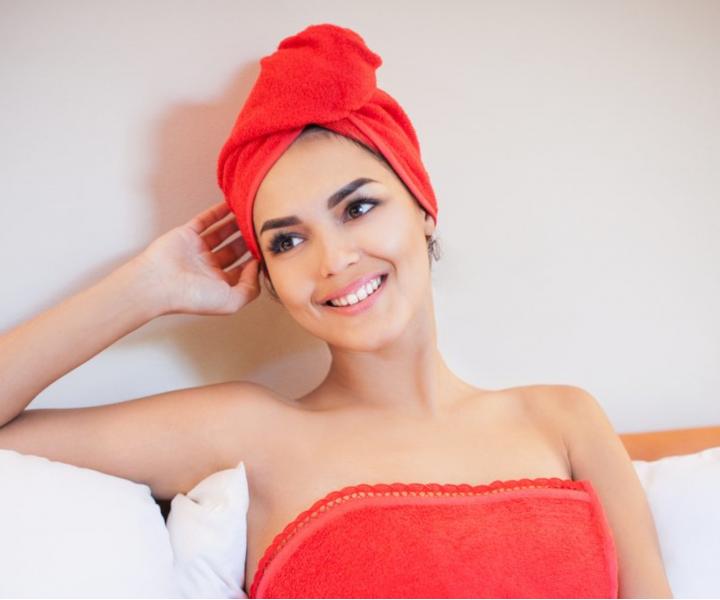 Turban na vlasy MaryBerry Red Couture - červený