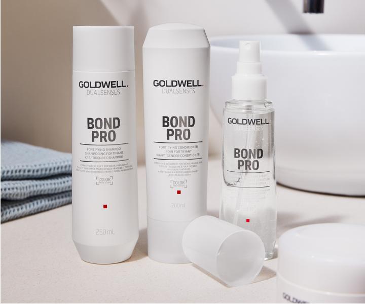 Sada pro poslen vlas Goldwell DS Bond Pro - ampon + kondicionr + fluid + nramek zdarma