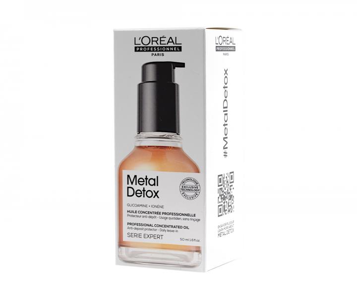 Olej pro barvené a poškozené vlasy Loréal Professionnel Serie Expert Metal Detox - 50 ml