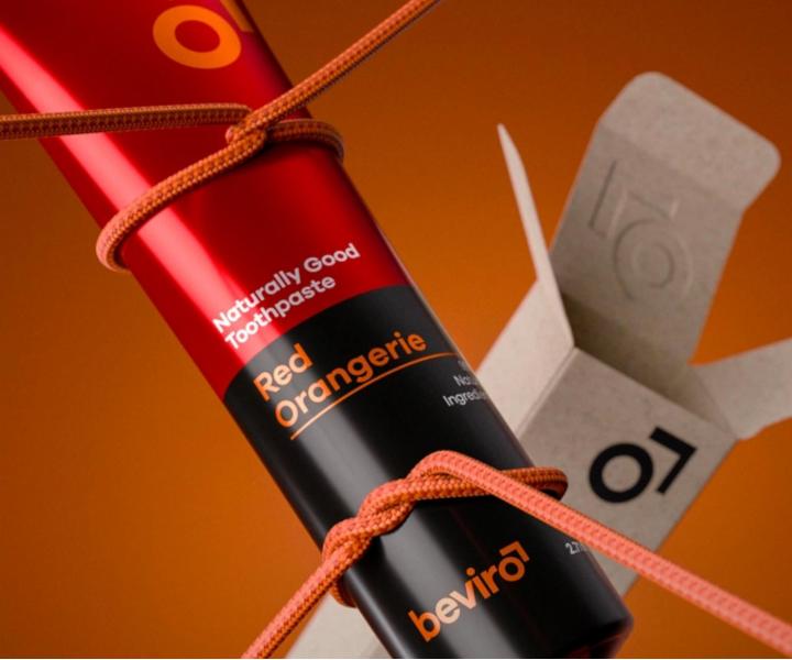 Zubn pasta s pchut ervenho pomerane Beviro Naturally Good Toothpaste Red Orangerie - 80 ml