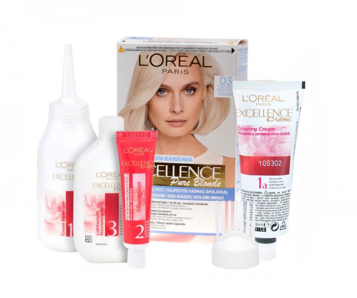 Permanentní barva Loréal Excellence Pure Blonde - 03 ultra světlá popelavá blond