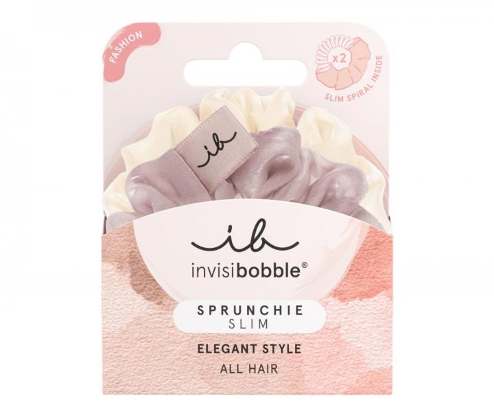 Ozdobné spirálové gumičky Invisibobble Sprunchie Slim - 2 kusy