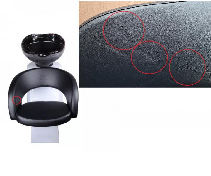 Kadeřnický mycí box Detail Rio - černý - II. jakost - pokrčená koženka