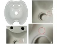 Umyvadlo pro mycí box, Detail DHS-0331w - keramické, bílé - II. jakost - kaz glazury
