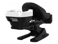 Luxusn� kade�nick� elektricky polohovateln� myc� box s oto�n�m k�eslem SilverFox 6001B - �ern�, b�l� umyvadlo