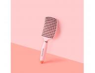 Kart�� na roz�es�v�n� a fouk�n� vlas� s kan��mi a nylonov�mi �t�tinami Sister Young Ovia Hair Brush - sv�tle r��ov�