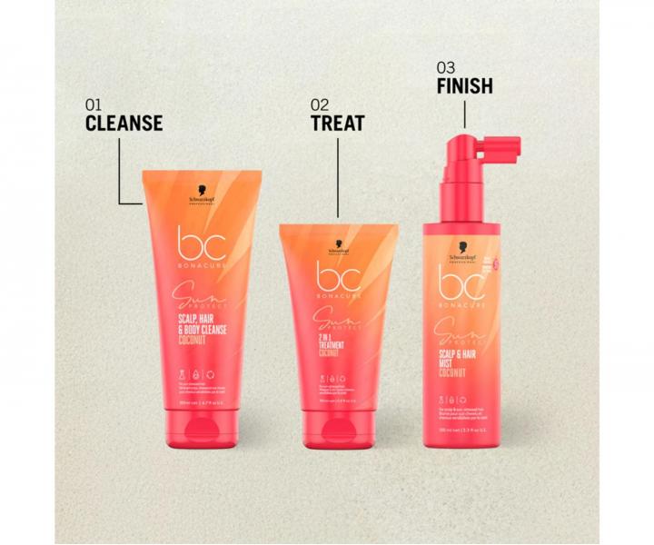 Cestovn� sada pro vlasy nam�han� sluncem Schwarzkopf Professional BC Bonacure Sun Protect + 2 kosmetick� ta�ky zdarma