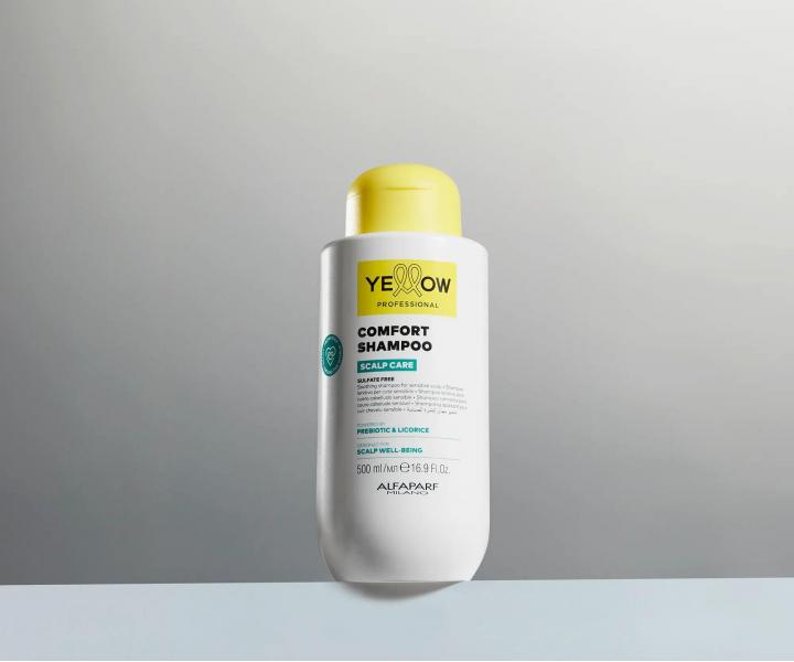 Zklid�uj�c� �ampon pro citlivou a podr�d�nou poko�ku hlavy Yellow Professional Scalp Care Comfort Shampoo - 500 ml
