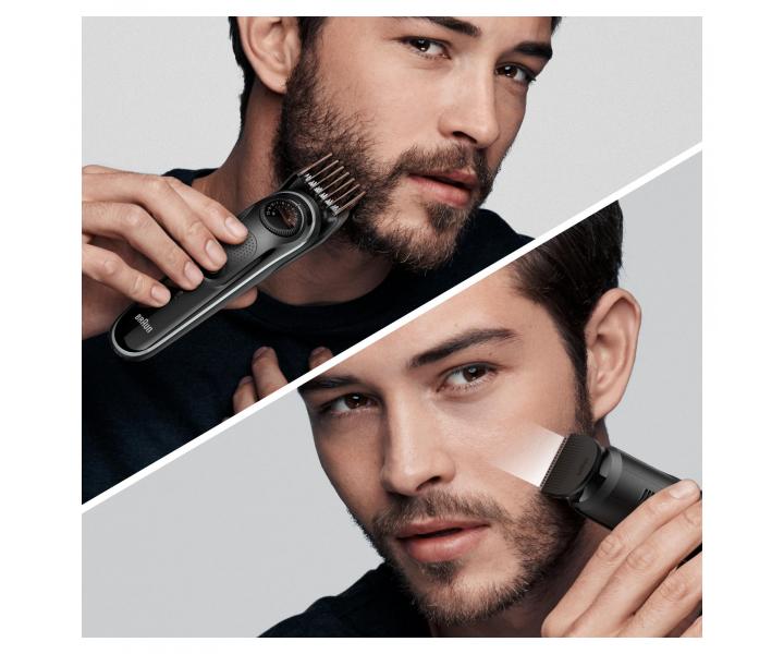 Pánský zastřihovač vlasů a vousů Braun BeardTrimmer 5 BT5342 + zdarma holící strojek Gillette