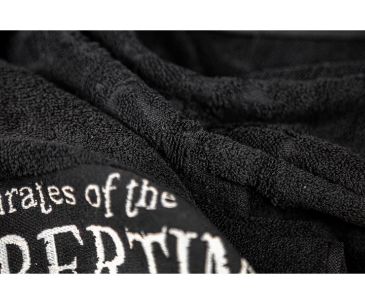 Bavlněný ručník Pirates of the Barbertime Towel With Barbertime Logo 50 x 90 cm - černý