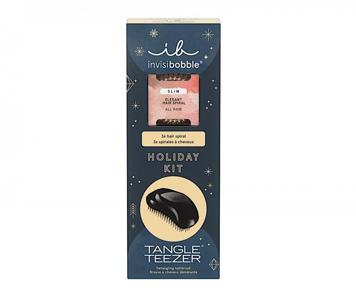 Dárková sada kartáče na rozčesávání vlasů Tangle Teezer Original a spirálových gumiček Invisibobble
