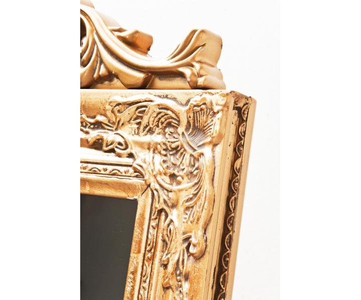 Kadeřnické zrcadlo Kare Baroque Gold - zlaté, 180 x 45 cm
