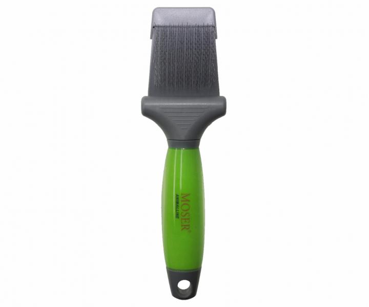 Oboustranný plochý kartáč na zvířecí srst Moser Animal Line Slicker Brush - flexibilní
