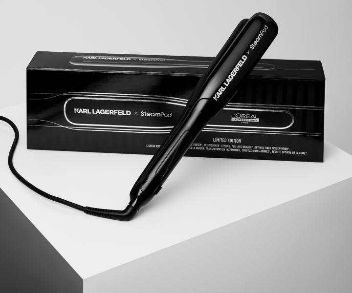 Parní žehlička na vlasy Loréal SteamPod x KARL LAGERFELD + elegantní pouzdro zdarma
