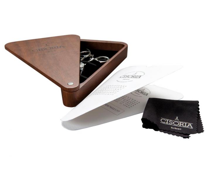 Kadeřnické nůžky Sibel Cisoria Luxury OE550 5,5" - stříbrné