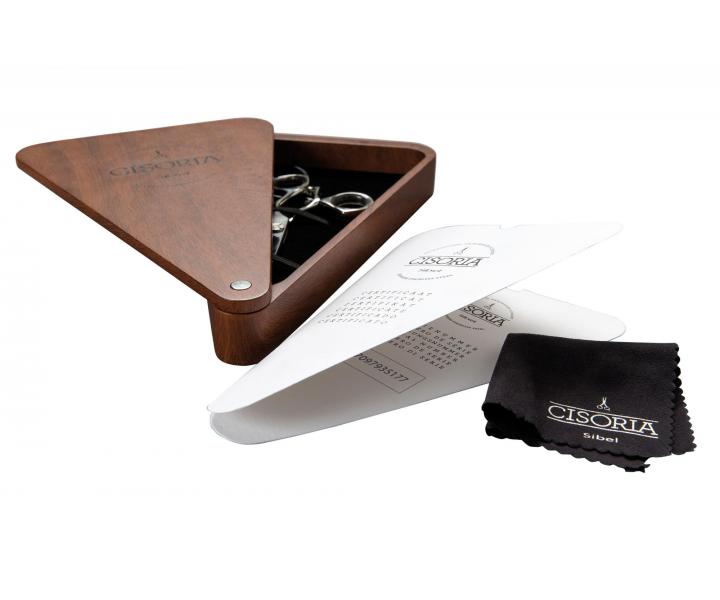 Kadeřnické nůžky Sibel Cisoria Luxury O550 5,5" - stříbrné