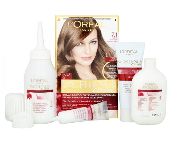Permanentní barva Loréal Excellence 7.1 blond popelavá