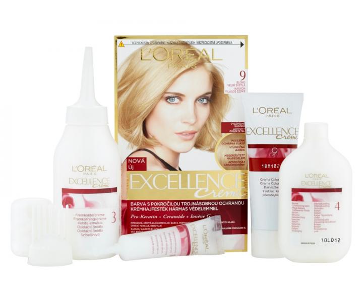 Permanentní barva Loréal Excellence 9.1 blond velmi světlá popelavá
