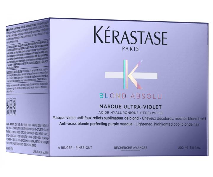Maska pro neutralizaci žlutého tónu Kérastase Blond Absolu Masque Ultra-Violet - 200 ml
